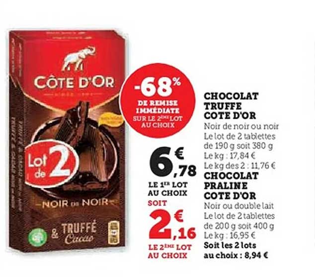 CHOCOLAT TRUFFE COTE D'OR