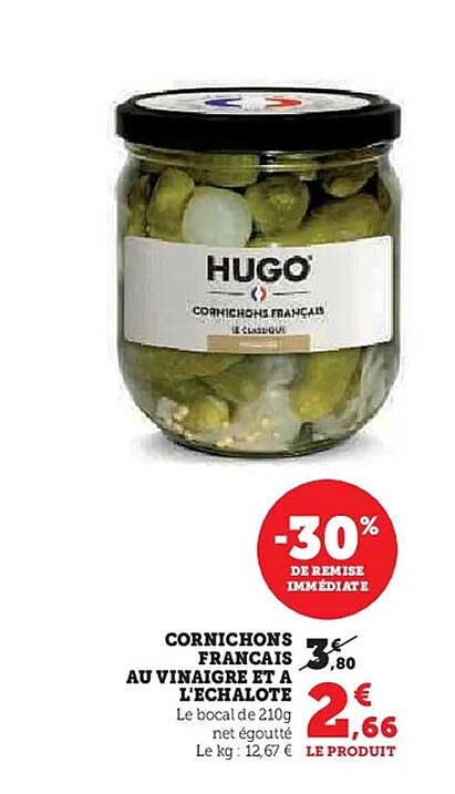CORNICHONS FRANÇAIS AU VINAIGRE ET À L'ÉCHALOTE