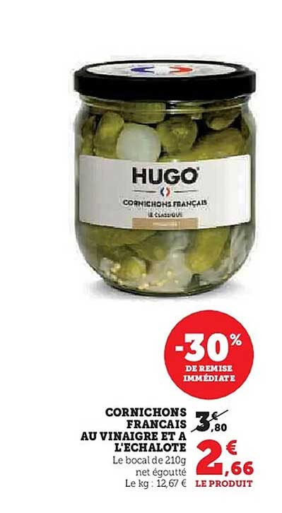 CORNICHONS FRANÇAIS AU VINAIGRE ET À L’ÉCHALOTE