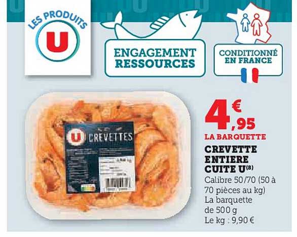 CREVETTE ENTIER CUITE U(8)