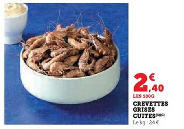CREVETTES GRISES CUITES