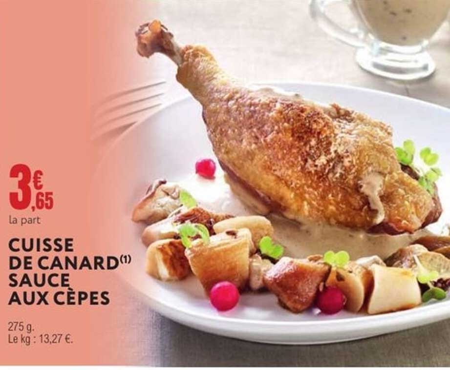 CUISSE DE CANARD SAUCE AUX CÈPES