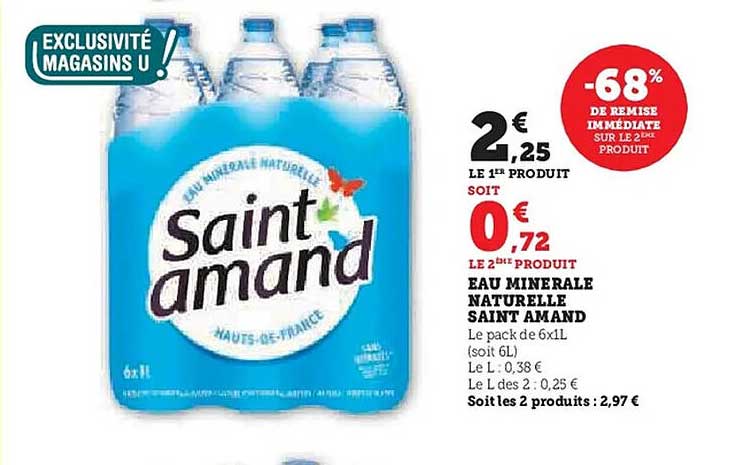 EAU MINERALE NATURELLE SAINT AMAND