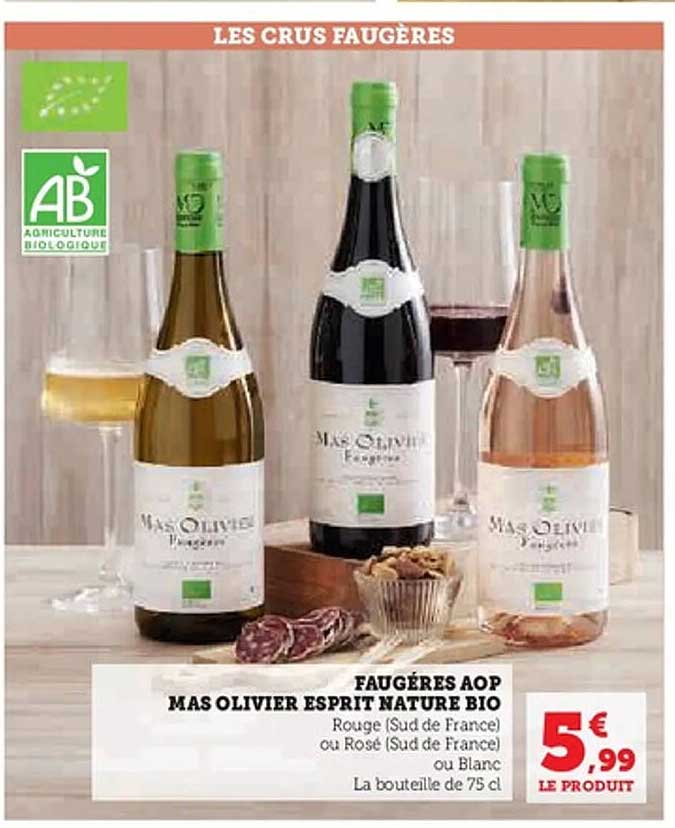 FAUGÈRES AOP MAS OLIVIER ESPRIT NATURE BIO