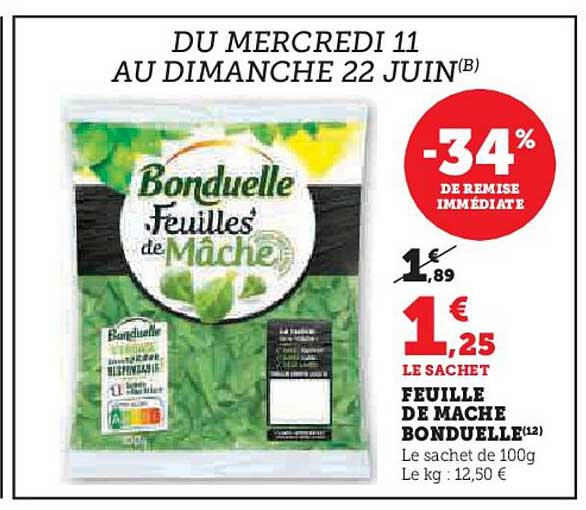 Feuille de Mâche Bonduelle