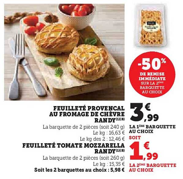 Feuilleté Provençal au fromage de chèvre Randy