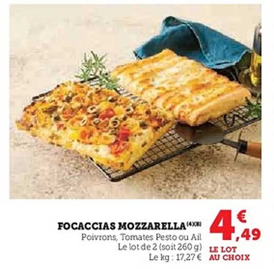 FOCACCIAS MOZZARELLA (4X8)