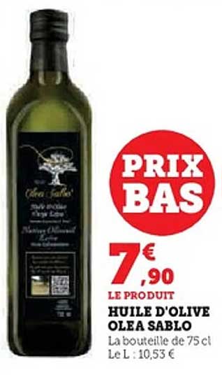 HUILE D'OLIVE OLEA SABLO