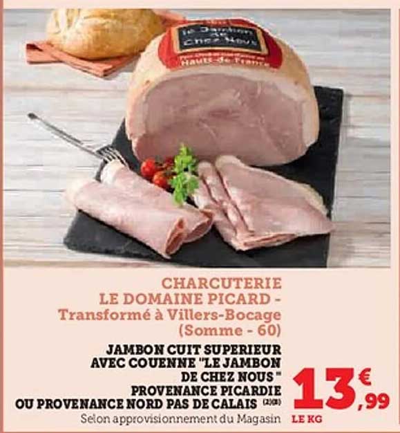 JAMBON CUIT SUPERIEUR AVEC COUENNE "LE JAMBON DE CHEZ NOUS"