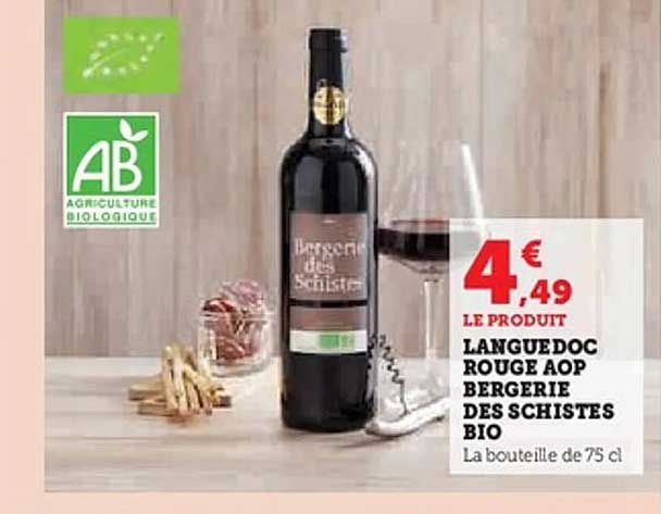 LANGUEDOC ROUGE AOP BERGERIE DES SCHISTES BIO