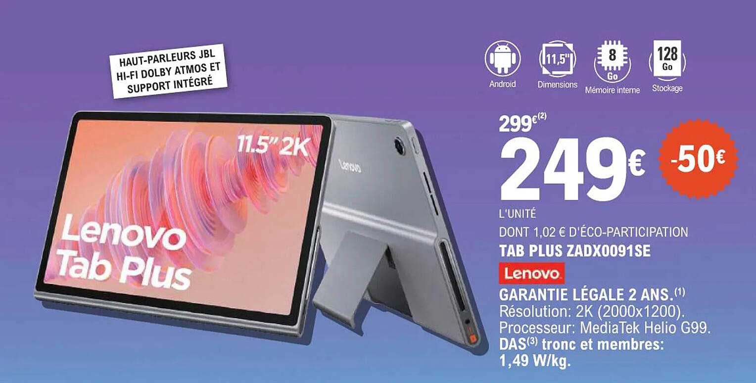 Lenovo Tab Plus ZADX0091SE