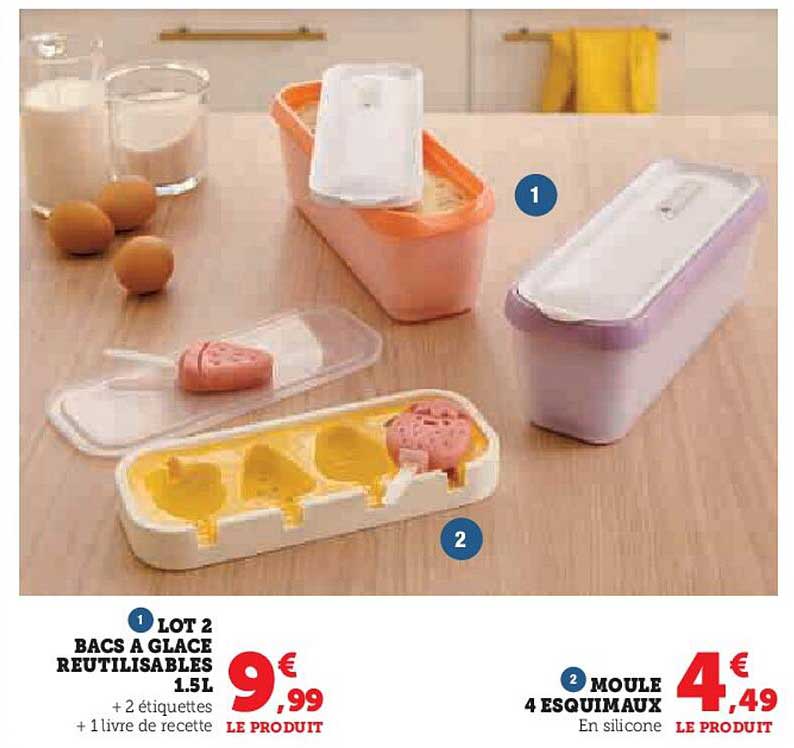 LOT 2 BACS A GLACE REUTILISABLES 1.5L