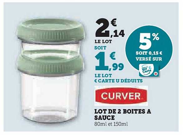 LOT DE 2 BOITES A SAUCE
