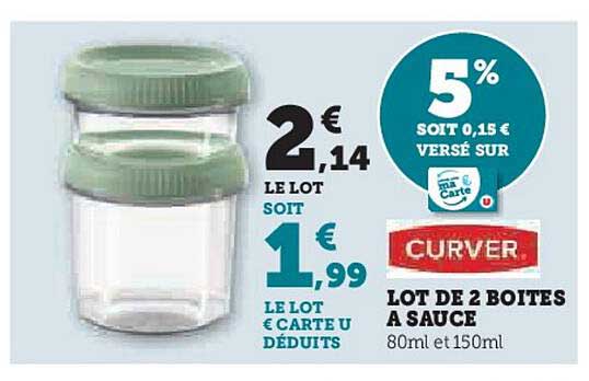 LOT DE 2 BOITES A SAUCE
