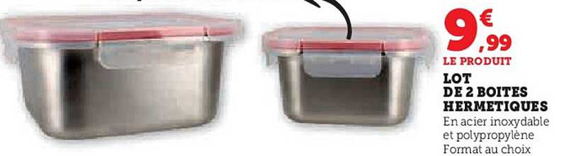 LOT DE 2 BOITES HERMETIQUES