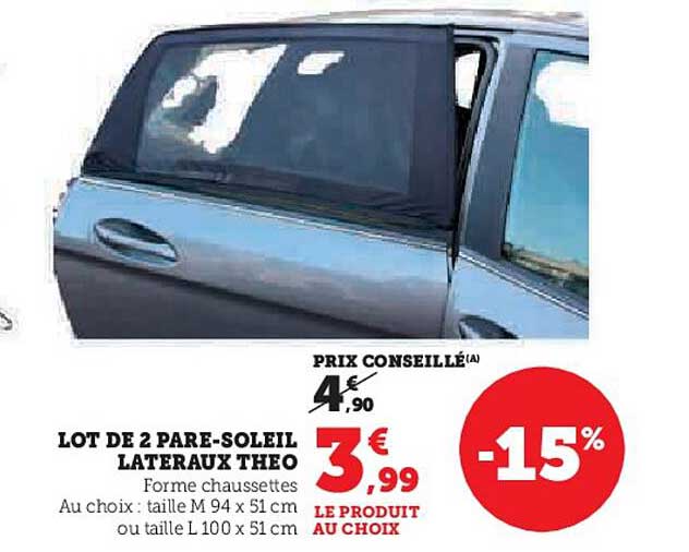 LOT DE 2 PARE-SOLEIL LATERAUX THEO
