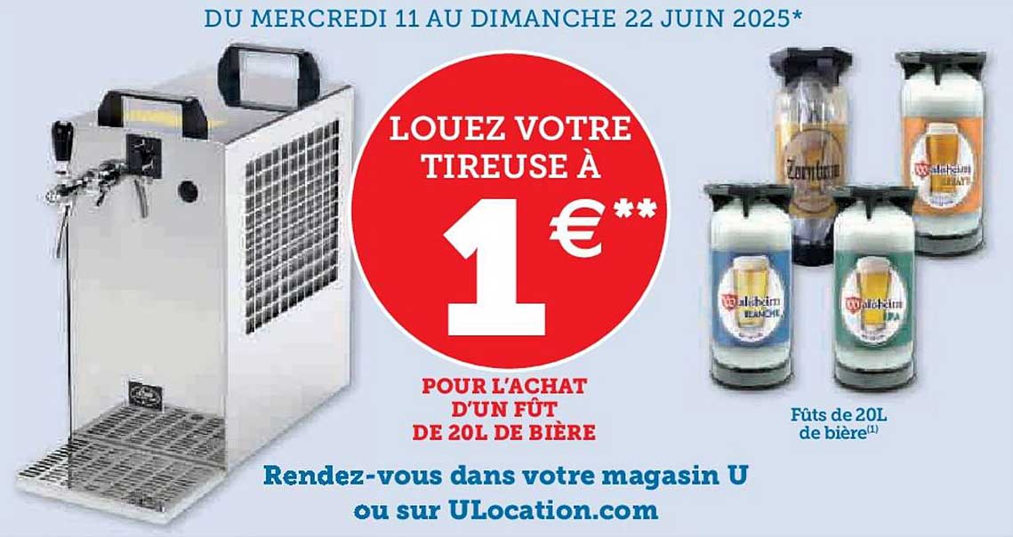 LOUEZ VOTRE TIREUSE À 1 €**