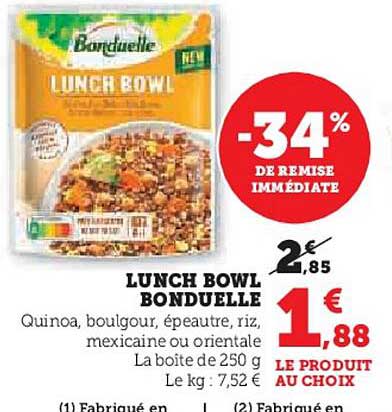 LUNCH BOWL BONDUELLE