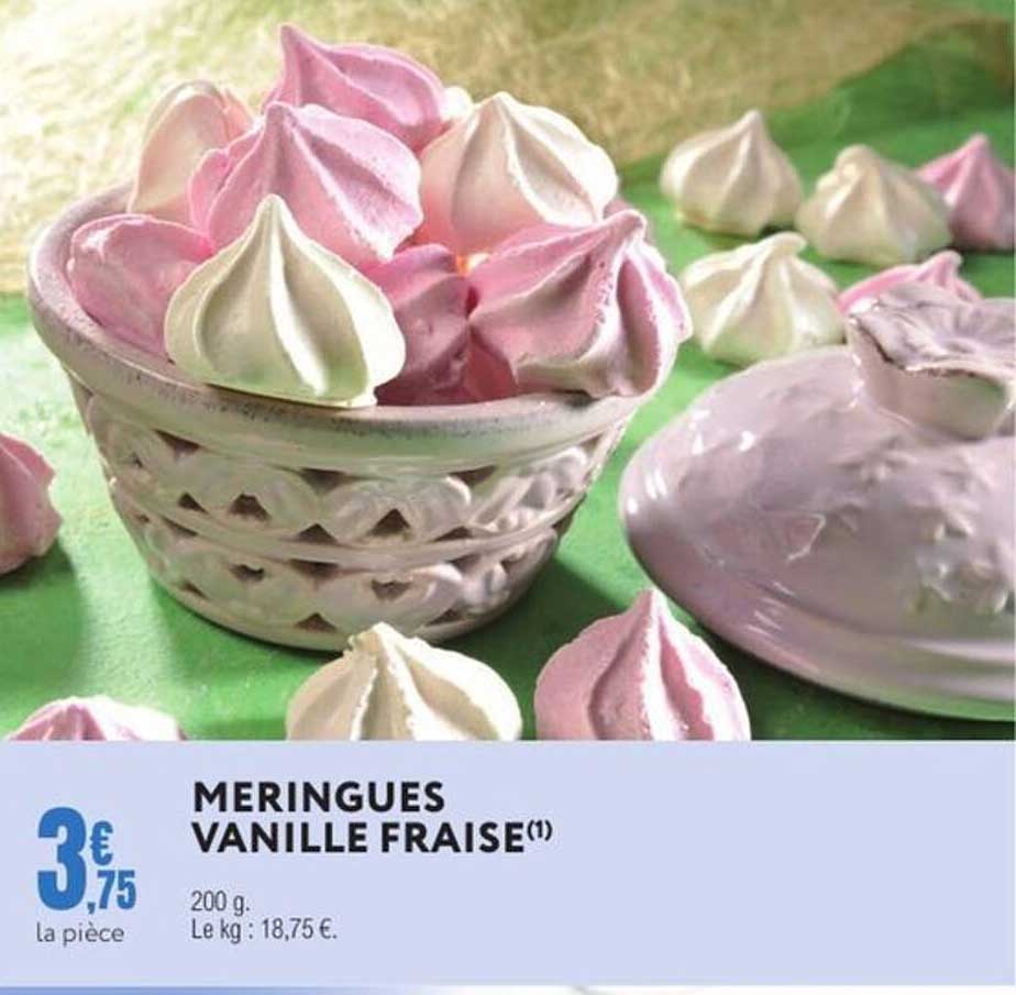MERINGUES VANILLE FRAISE
