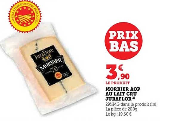 MORBIER AOP AU LAIT CRU JURAFLOR
