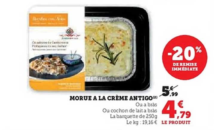 MORUE A LA CRÈME ANTIGO