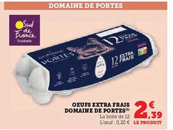 OEufs extra frais Domaine de Portes