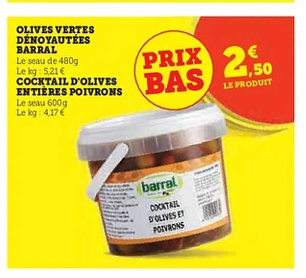 OLIVES VERTES DÉNOMAUTÉES BARRAL