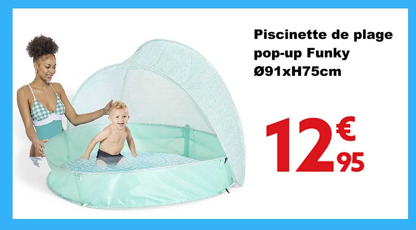 Piscinette de plage pop-up Funky Ø91xH75cm