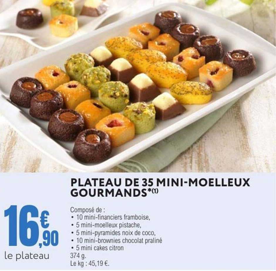 PLATEAU DE 35 MINI-MOELLEUX GOURMANDS