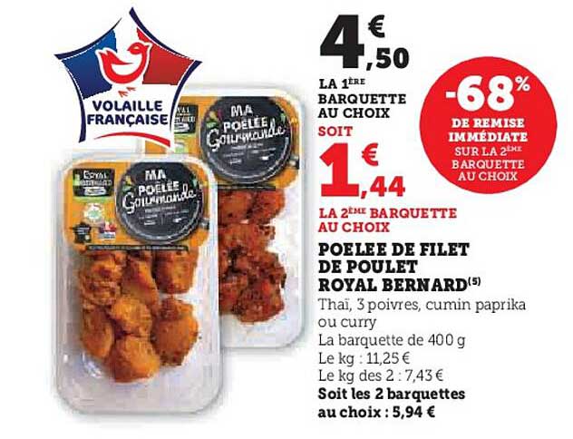 POÊLÉE DE FILET DE POULET ROYAL BERNARD