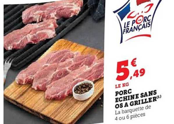 PORC ECHINE SANS OS A GRILLER
