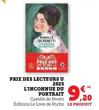 PRIX DES LECTEURS U 2025 L'INCONNUE DU PORTRAIT