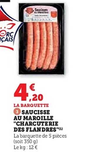 SAUCISSE AU MAROILLE "CHARCUTERIE DES FLANDRES"
