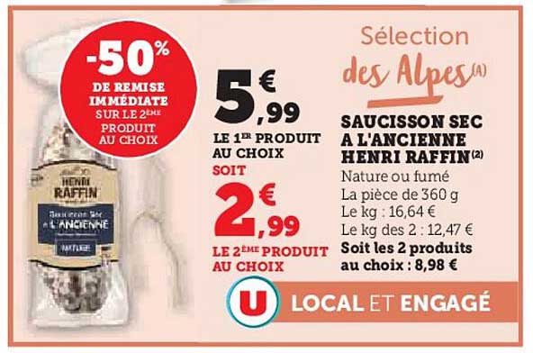 Saucisson sec à l'ancienne Henri Raffin