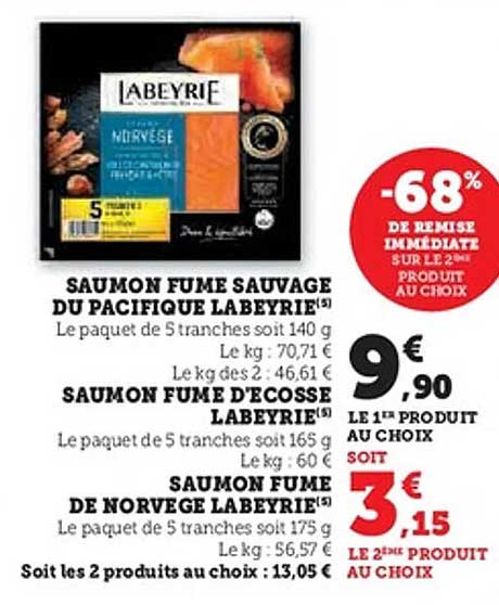 SAUMON FUME SAUVAGE DU PACIFIQUE LABEYRIE
