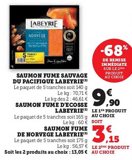 SAUMON FUME SAUVAGE DU PACIFIQUE LABEYRIE