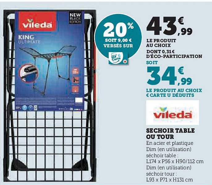 Séchage innovant avec le séchoir King Ultimate de Vileda