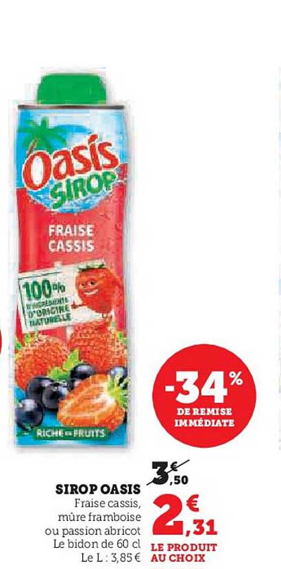 SIROP OASIS