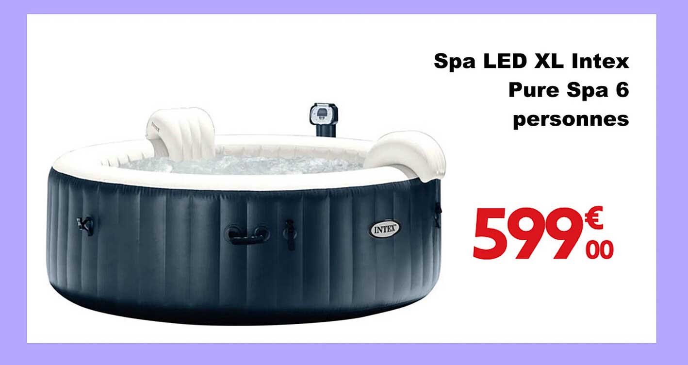 Spa LED XL Intex Pure Spa 6 personnes