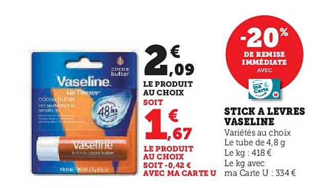 STICK A LEVRES VASELINE
