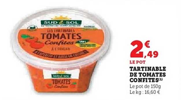 TARTINABLE DE TOMATES CONFITES