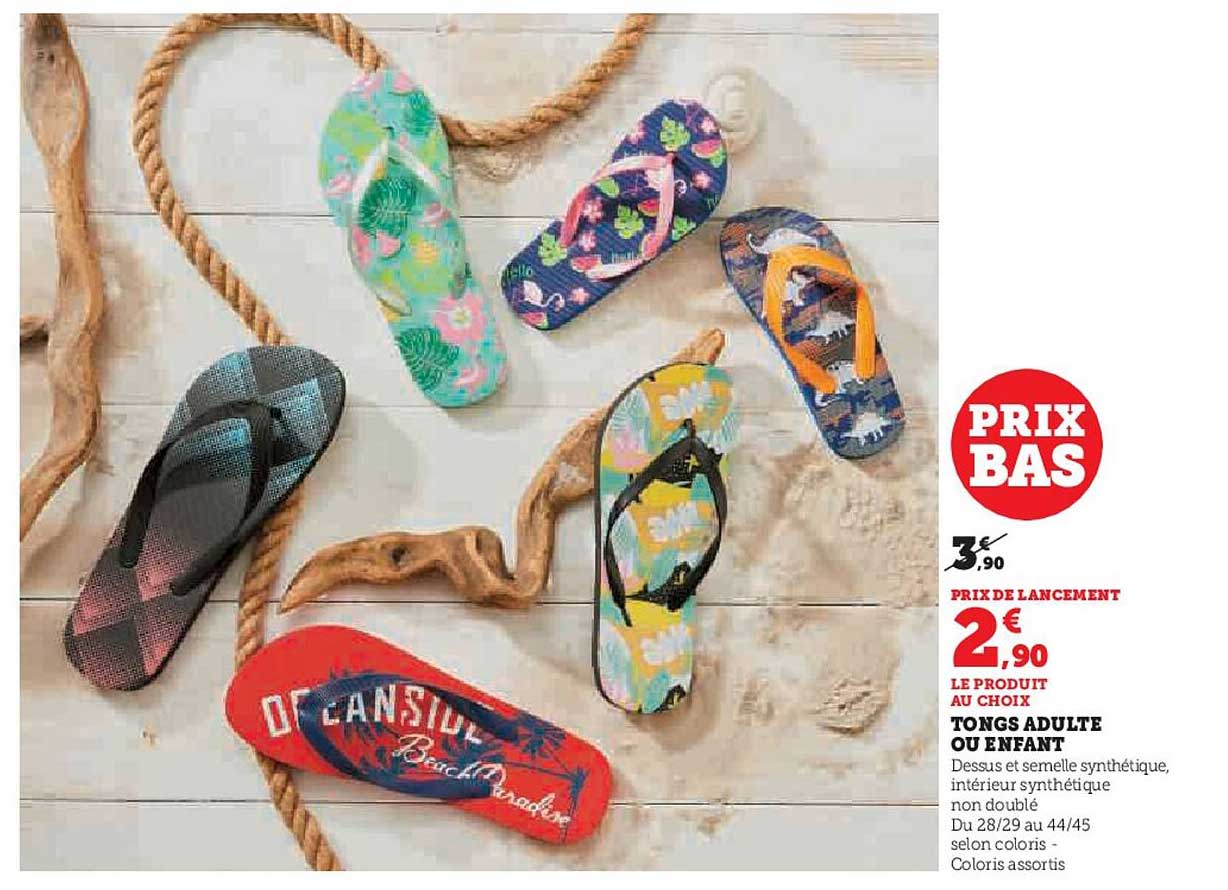 Tongs adulte ou enfant