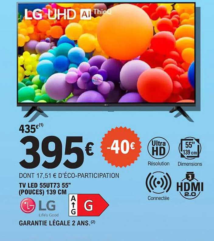 TV LED 55UT73 55" (POUCES) 139 CM