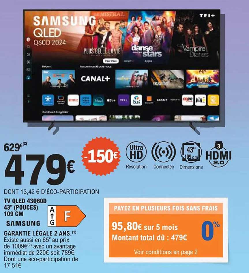 TV QLED 43Q60D 2024