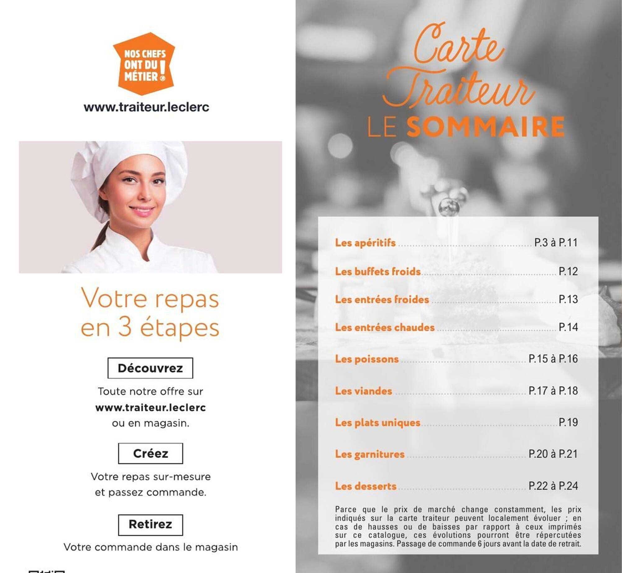 Votre repas en 3 étapes