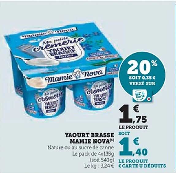 YAOURT BRASSE MAMIE NOVA