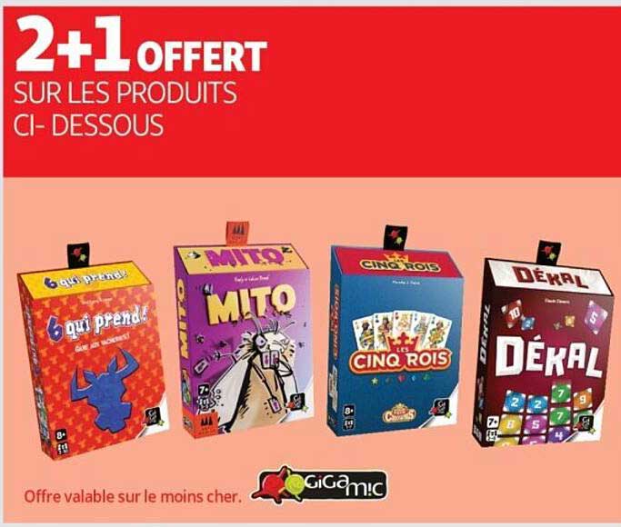 2+1 OFFERT SUR LES PRODUITS CI-DESSOUS