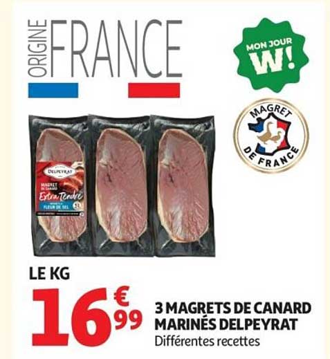 3 MAGRETS DE CANARD MARINÉS DELPEYRAT