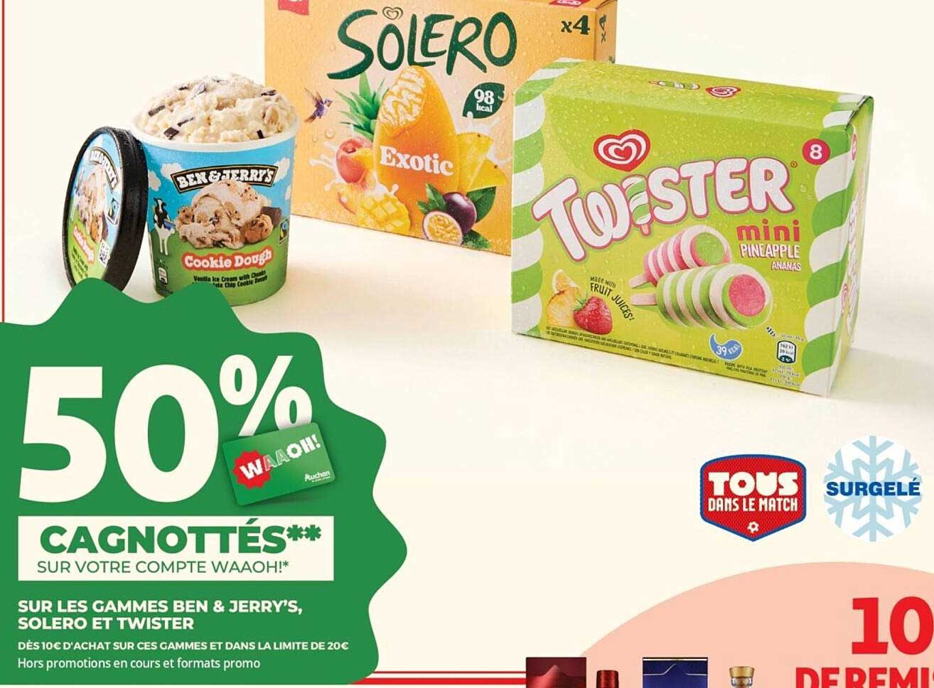 50% cagnottés sur votre compte Waaoh!*