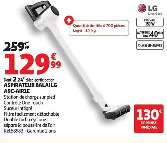 ASPIRATEUR BALAI LG A9C-AIRIE